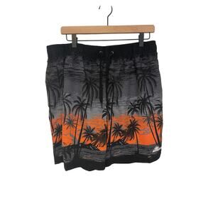 Sunsations Graphic Swim Casual Cruise Vacation Pool Beach Palm Tree Men’s  XL